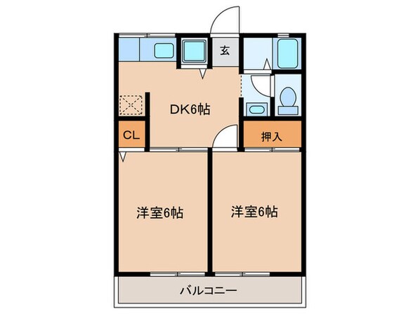 シティハイム別府の物件間取画像